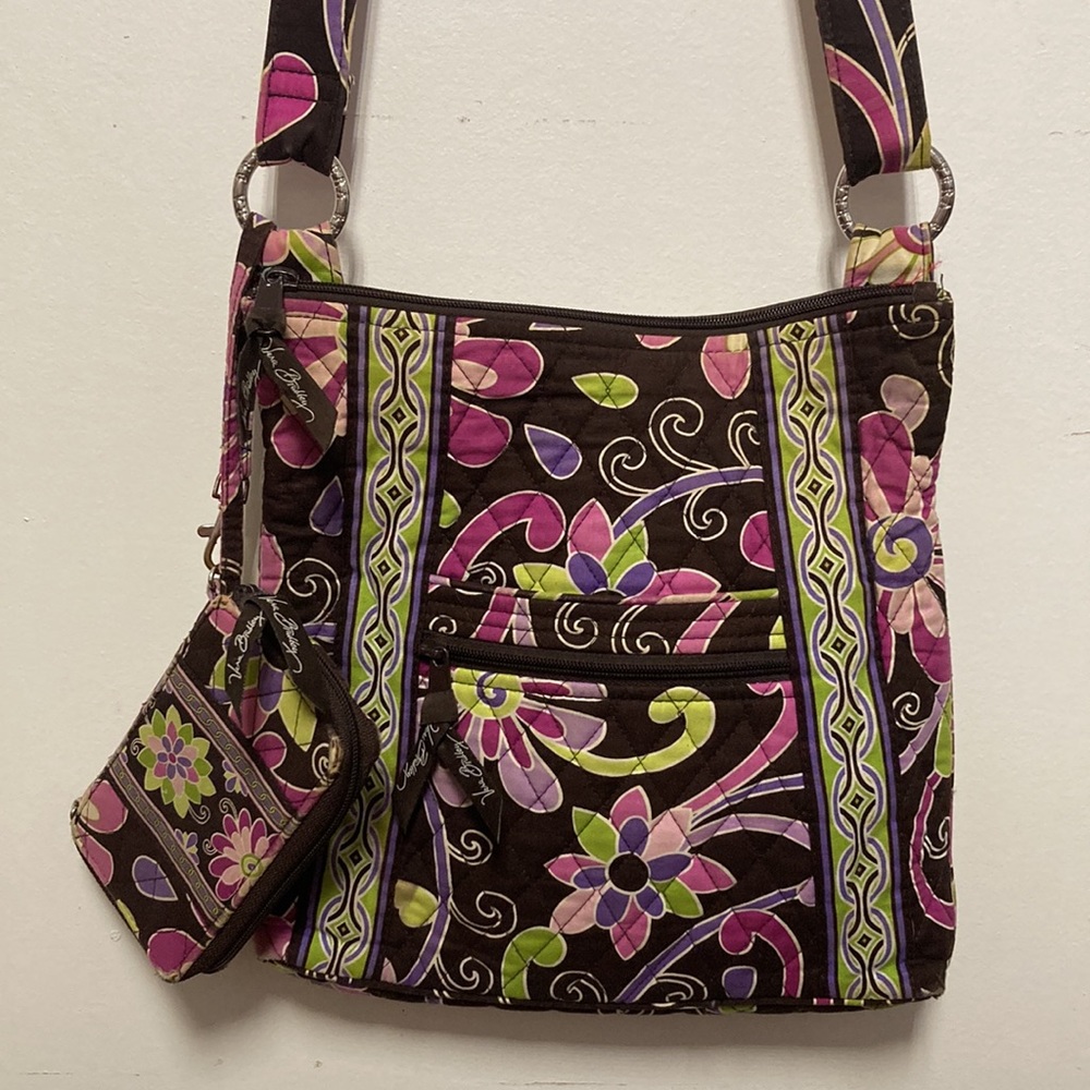 Vera Bradley Shoulder or Crossbody Bag With Matching Wallet Sz Medium bag